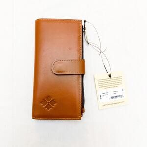Patricia Nash Nazari Leather Wallet Tan Organizaer Size 3.25 x 6.75 NWT $99